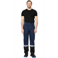 Брюки мужские рабочие летние для ИТР "Виват" NEW сине-черно-васильковые