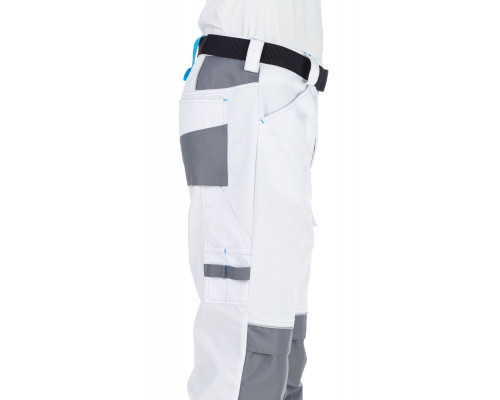 Брюки мужские рабочие летние "Старт" белые с серым